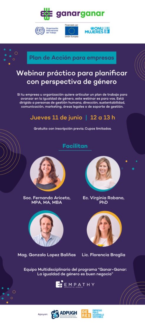 Invitación | Webinar práctico para planificar con perspectiva de género – ONU Mujeres Uruguay